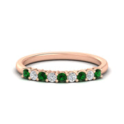 stackable-elegance-round-emerald-0.25-carat-diamond-band-in-rose-gold-FD8008GEMGR-0.25CT-NL-RG